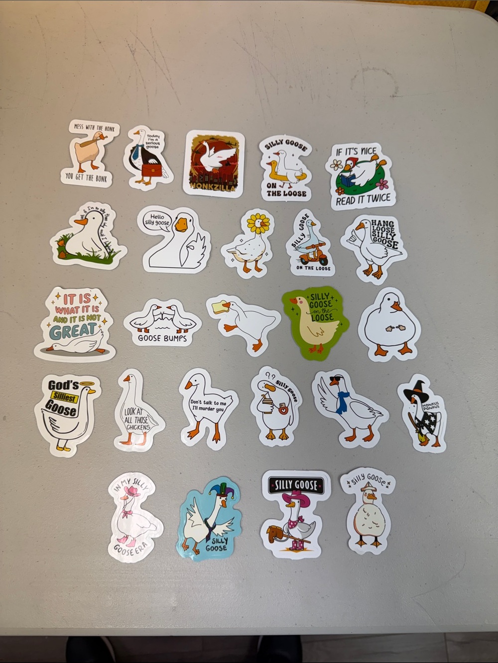 Silly Goose Sticker Pack 25 count Honkzilla pack all new